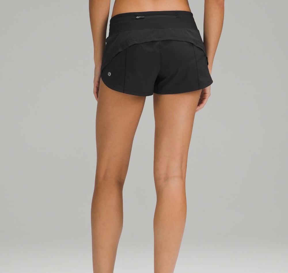 Lululemon Speed Up Low-Rise Lined Short 2.5" Size 14 Black NWT